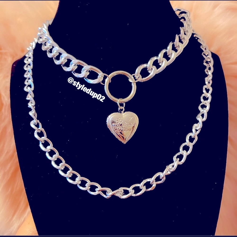Double Chain Heart-Locket Necklace❤️.
